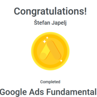 Google Ads Fundamentals certificate