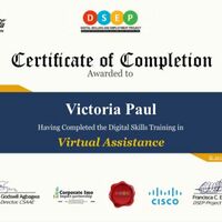 My virtual assistant certificate