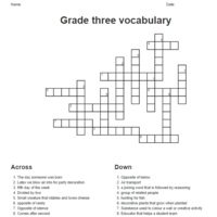 Crossword Puzzle