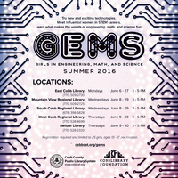 Flyer advertising program at library (STEM program).