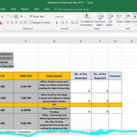 Admin Support -Monitoring Attendance Sheet/Report 
