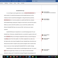 This is a sample of my work in Microsoft Word.