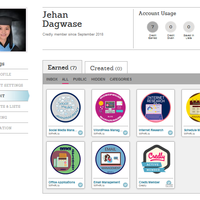 Credly lLearning Badge. Badges earned for completing