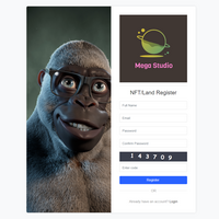 NFT Marketplace Login page