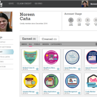 Credly learning badges related to freelancing
