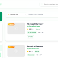 Products page for an E-Commerce store