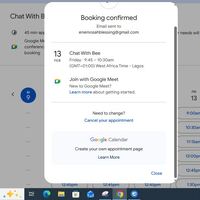 SCHEDULED MEETING ON GOOGLE CALENDER