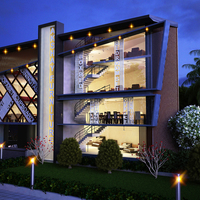 mall exterior night view