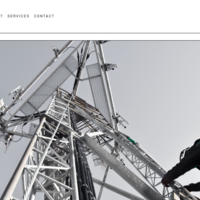 A website for a tower communications company.
