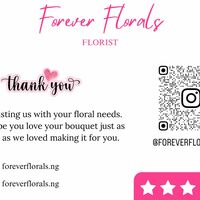 Thank you card for flower brand