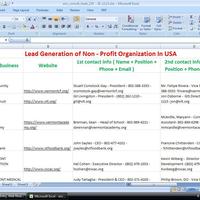 Lead Generation of Non Profit Organization in USA