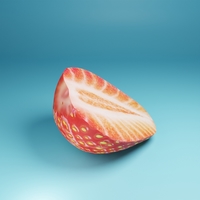 3D Model (Low Poly Strawberry)