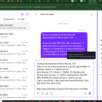 Cold callng, sending messages to buyers