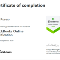 Certificate as Quickbooks Proadvisor