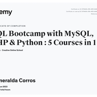 SQL, PHP Phython Certificate