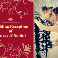 Wedding reception card