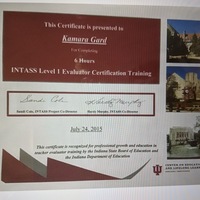 Evaluator certificate