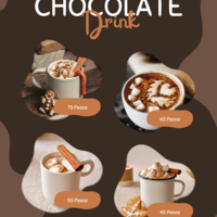 Brown Organic Chocolate Drink Menu