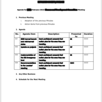 Meeting Management Agenda Creation)