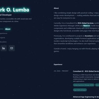 Personal portfolio with React, Tailwind CSS & Framer Motion