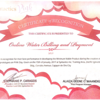 Winning Certificate