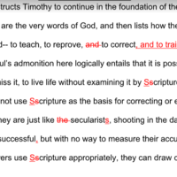 Christian book edit example