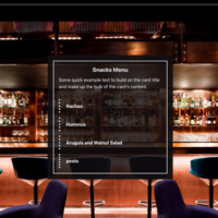 Snack menu