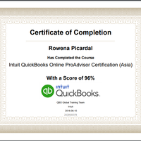 Certification from Intuit QuickBooks as ProAdvisor