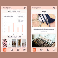 App design for a fictional beauty company
