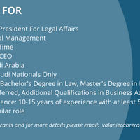 Hiring for VP-Legal Affairs