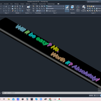 Cad text 3D