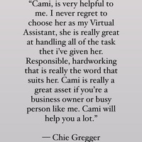 Client's feedback / testimonial