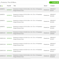 Houzz product istings