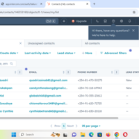 Customers contacts in hubspot