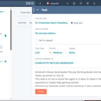 hubspot ollow up task