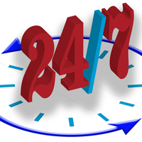 24/7 (for service)