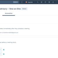 Automation email and inder setup hubspot