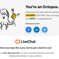 Speed Typing Test Result