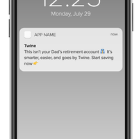 Twine Product Launch Push Notification