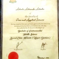Bachelor Degree certificate 
