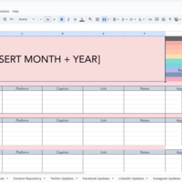 Social Media Schedule 