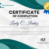 Prior Authorization Training Certificate