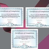 Microsoft Excel Certificates