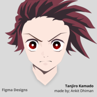 Anime (Taniro kamado) character design in figma.