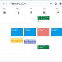 Executive calendar & time blocking
