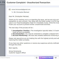 Responded to customer via email with clear steps