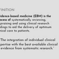 This is a data entry regarding evidence based medicine