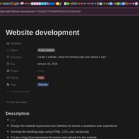 Above is a project I managed using notion