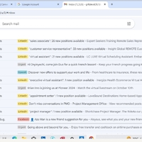 Over 12,000  Email Messages Organised into 20 Labels.