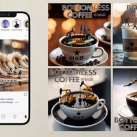 Thumb stopping SM posts for coffee franchise